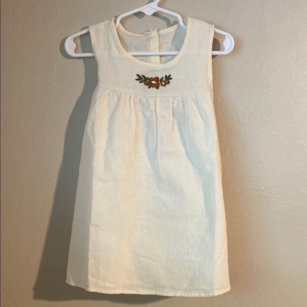 Toddler Girl’s Flower Embroidered Dress
